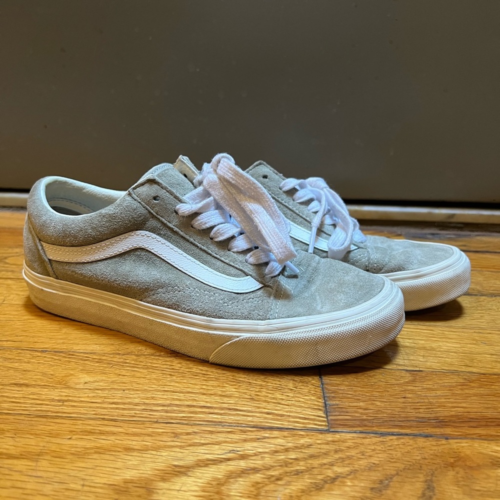 Sage Green Water Resistant Suede Vans Sneakers